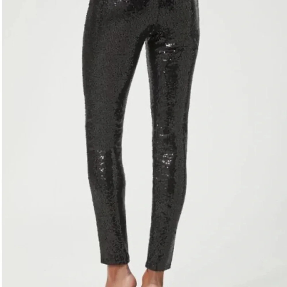 Black sequined pants - BNWT size M - Picture 4 of 10